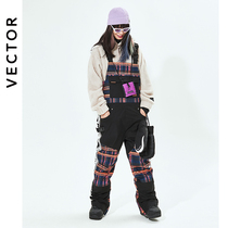 VECTOR ski pants womens winter 2022 new veneer shoulder pants Waterproof warm size snow pants