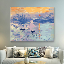 diy digital oil painting hand-painted decompression filling digital oil painting Monet Sunrise hand-coloring world famous painting