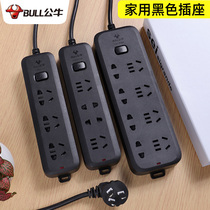Bull Socket Black Power Cord Multi-Insertion Patch Board With Switch National Standard Inserts Platoon Tabletop Platoon with wire plugboard