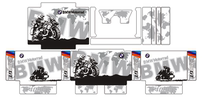 Liberty Rider custom BMW BMW C400GT C400 motorcycle tail box sticker reflective side box sticker