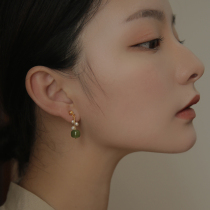 Warm and moist as the beginning ~ natural Hetian jade earrings female high-grade mosquito coil ear clip female earless autumn and winter earrings