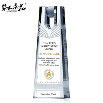 Crystal trophy custom lettering enterprise authorized brand insurance excellent team employee sales champion Honorary Medal