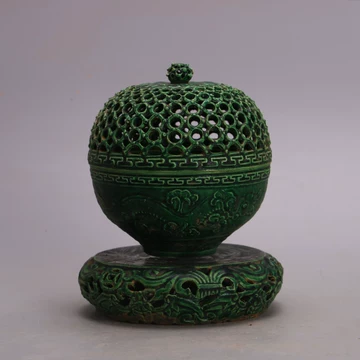 乾隆哥釉开片炉_香炉/香器_贪睡小企鹅的店【7788旧书网】