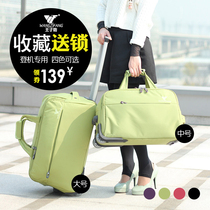 Wang Zifang short-distance travel bag student luggage bag large capacity portable trolley bag female light Oxford boarding case male
