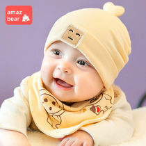 Baby hats autumn and winter boys and girls 0-3 months new baby cotton baby newborn baby cap 1 year old spring and summer