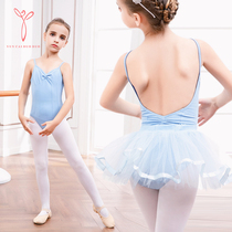 Childrens harnesses dance clothes girls rehearsing for summer girls ballet Dancing dresses dance skirts autumn and winter