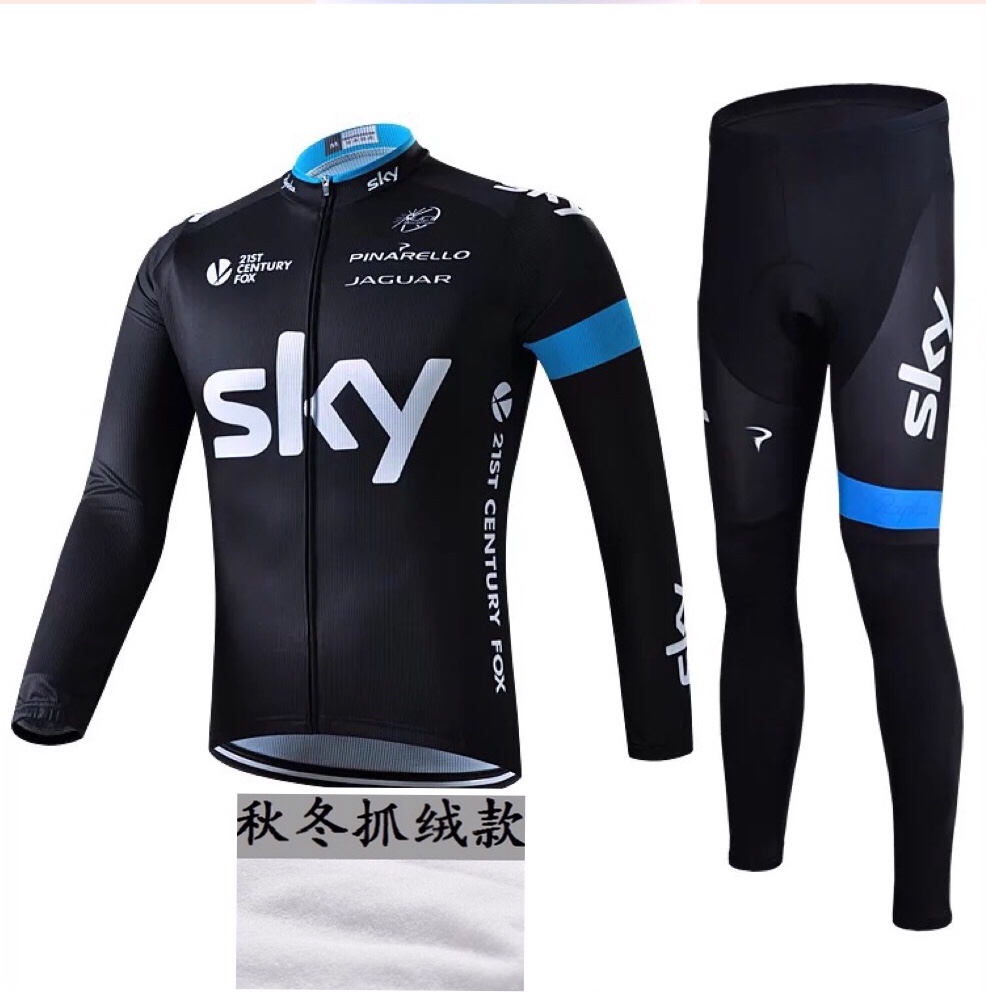 Spring and Autumn Motorcycle Edition Slim Cashmere and Thickened Long Sleeve Cycling Clothes