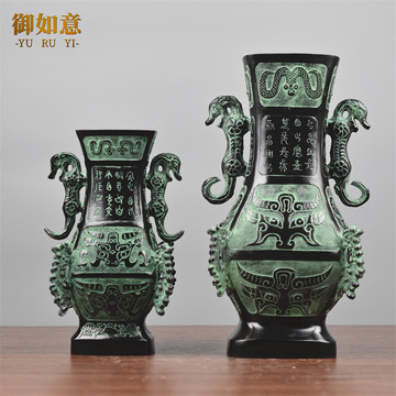 中国古美術・旧蔵・純銅鎏銀盤龍の花瓶・鏨刻・置物・純手彫り・禮品・文房具・賞物 中国古美術・旧蔵・純銅鎏銀盤龍の花瓶・鏨刻・置物・純手彫り