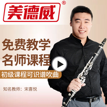 Medway synthetic wood clarinet children adult beginner grade examination professional band playing B- flat black tube instrument