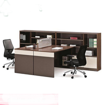 Double Desk Brief Modern Office Furniture Duo financial chair Composition 4 persons Staff Desk 2 persons