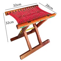 Solid Wood Locust Maza outdoor barbecue folding stool fishing stool Ma Za portable home bench thickening simple