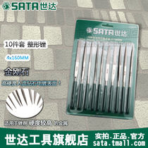 Shida tool snail grinding set 10 pieces of gold steel stone file rubbing knife flat file pointed steel file 03830