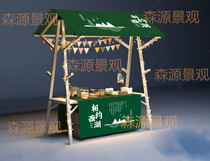 Wooden activity scaffolding mobile carport stalls market stall fabric outdoor snack stall car