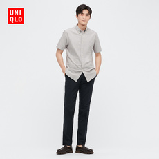 优衣库 男装 牛津纺衬衫(短袖 休闲 通勤 衬衣) 447008 UNIQLO
      短袖衬衫男