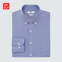 UNIQLO Mens Worsted Stretch Slim Plaid Shirt (Long Sleeve Business Career) 441687 UNIQLO