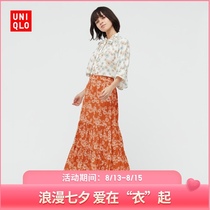 UNIQLO WOMENs PAULJOE LAMINATED SKIRT(SUMMER FLORAL SKIRT)437982 438309 438308
