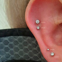 Earbone Nails Sleeping Without Picking Through Body Pure Silver Raised Ear Spikes Screws Screwup Ear Plugs Mini Diamond Earnds Free Off