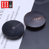 Real horn button high-end suit coat trench coat coat button accessories Joker high-end suit pants button women