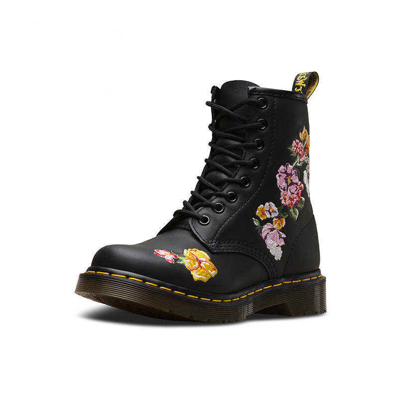 Dr. Martens Martin 1460 Classic 8-hole Martin boots embroidered fashion women's shoes matte retro boots