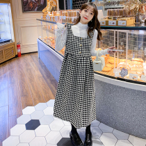 Pregnant womens autumn dress spring and autumn fashion dress pregnant womens autumn and winter strap skirt Joker two-piece set