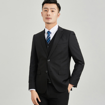 Suit sets Spring and Autumn Four Seasons Mens Business Slim Suit Marriage Work Clothes Youth Professional Clothing Interview