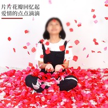 Simulation rose petals wedding confession decoration hand flower Valentines Day marriage proposal to make romantic wedding room decoration supplies