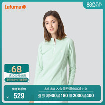 LAFUMA womens spring outdoor zipper stand-up collar stretch casual sports long-sleeved T-shirt LFTS1AL10