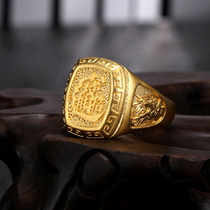 Ya Li jewelry ancient law gold ring men 999 gold gold recruitment treasure pure gold ring ring Live boss ring