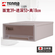 F3918 Japan imported Tianma tenma tenma transparent plastic drawer storage box wardrobe storage box drawer cabinet
