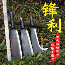 Deng Jiadao Agricultural manganese steel wood knife machete hand forged outdoor wood cutting knife Old-fashioned tree cutting knife bamboo knife sickle