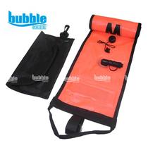 bubblescuba1 8 m orange diving safety buoy with lead block reflective strip air mouth like pull