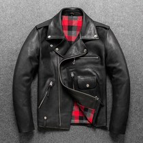 Crazy Horse Leather Motorcycle Jacket Retro Kazi Korea Imported First Layer Cowhide Motorcycle Clothing Leather Leather Leather Men Classic