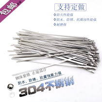 Source 304 stainless steel cable tie buckle ball self-locking strapping strap wire fixing strap 4 6