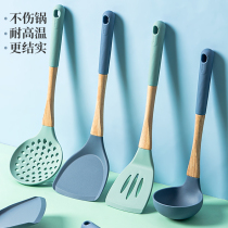 Ink food grade silicone stir-frying shovel non-stick pan special spatula high temperature resistant household kitchenware set soup spoon