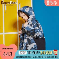 PawinPaw cartoon bear childrens clothing 2021 winter boys cotton jacket camouflage hooded fashion warm