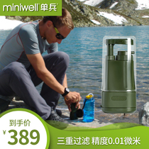 Individual outdoor water purifier Portable camping adventure water supplies Field survival water purification equipment L610