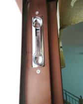 Security door concealed bolt 6-inch round head gate primary-secondary door concealed insert lock stainless steel door gate heaven and earth pin lock