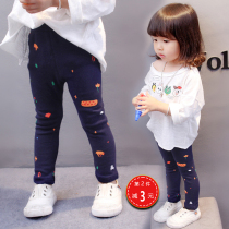 Girl Beats Bottom Pants Spring Autumn Outwear Pure Cotton Female Baby Casual Pants Children Pants Woman Autumn Winter Ocean Air Spring 100 lap