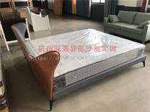 Modern creative personality Nordic light luxury iron industrial wind bedroom double bed hotel room furniture customization