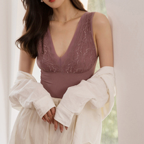 Sedena Warm Vest Lady Lace Floral Lace Sleeveless Slim Fit to collect Abs Fever Fiber Shapewear body sweaters