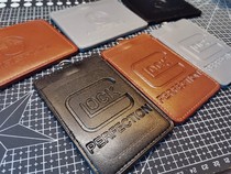 Handmade Glock Magpul badge card kit ID leather case