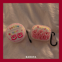 Frame two strawberry bears for Huawei freebuds4i protective cover freebuds Pro3 wireless Bluetooth headset Apple airpods1 2 generation cute a