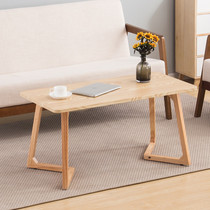 Japanese solid wood coffee table Nordic small apartment modern simple side round small table drinking tea living room coffee table