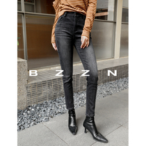 Winter New Devotions High elastic heat carbon with cashmere comfortable and thin legs plus heat jeans