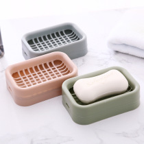 Creative bathroom wash table double drain soap box toilet fashion handmade soap rack soap box