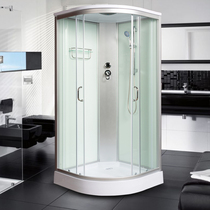 Integral shower room One-piece arc fan-shaped glass door bathroom Household bath bath room bathroom simple partition