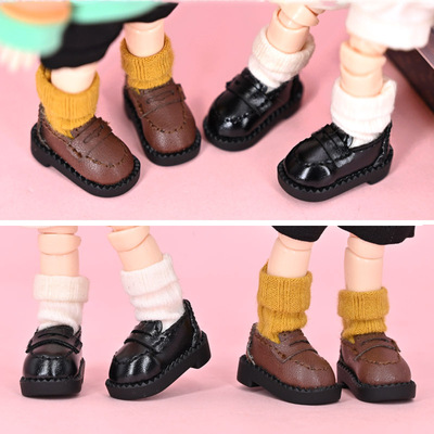 taobao agent OB11 baby shoes uniform shoes Student shoes leather shoes molly clothes yomy body P9 12 points bjd