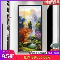 New Chinese oil painting Guilin landscape painting landscape hand-painted porch decorative painting corridor American hanging painting living room murals