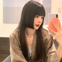 Net red wig female hair lolita Japanese princess cut soft sister black Ji hair long straight hair simulation full head cover type