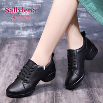  Salana dance shoes womens spring and autumn new square dance womens shoes leather mid-heel soft-soled sailor dance shoes
